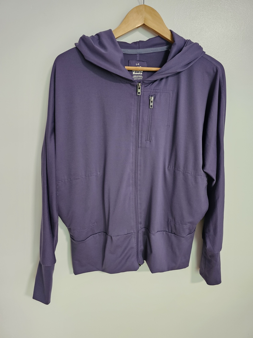 Roots Women's Purple Lightweight Hooded Jacket Large
